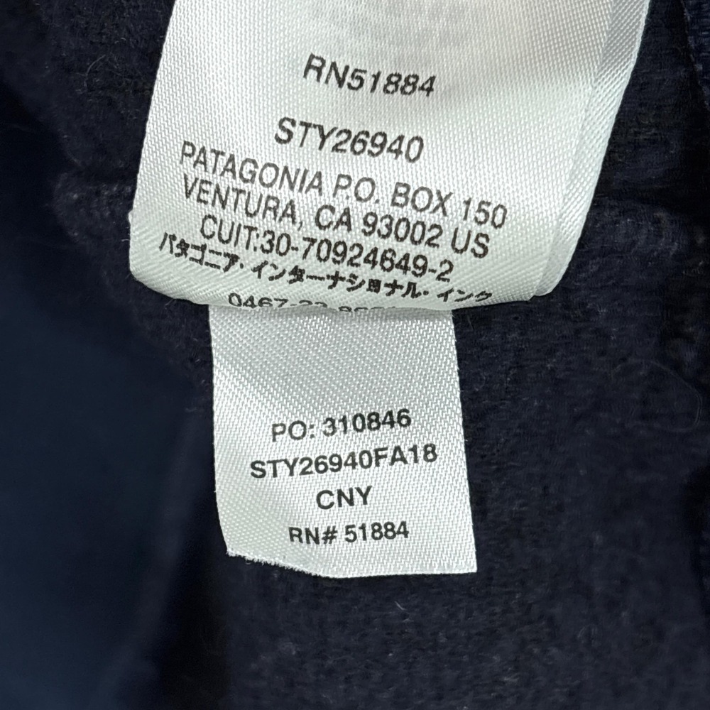 Patagonia Sweater Mens Medium Navy Blue Woolie Fleece 1/4 Zip Pullover Jacket‎ - Picture 6 of 11
